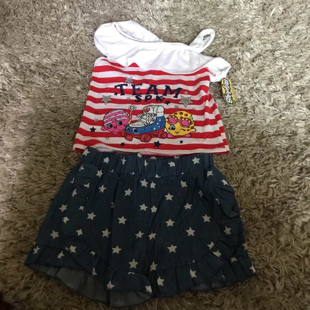 Shopkins Red and White Striped Top